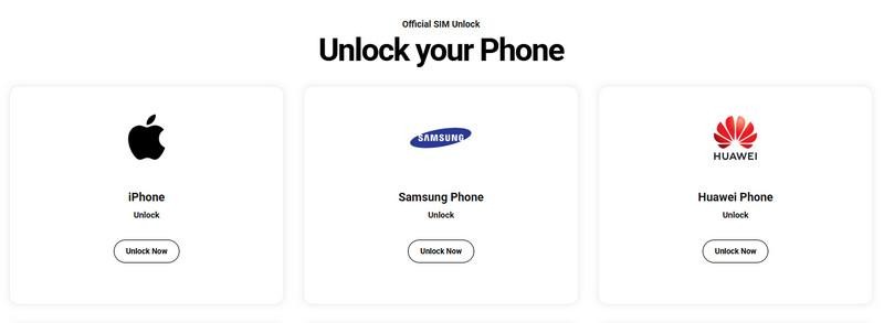 official sim unlock