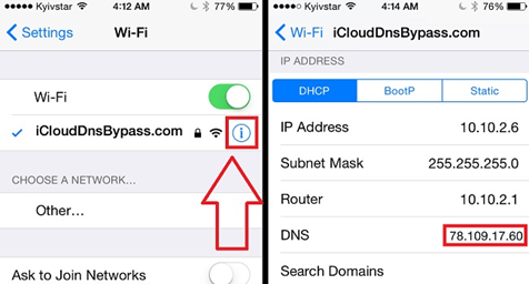 mini icloud lock dns