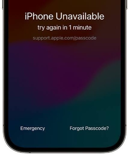 Iphone Unavailable After Too Many Passcode Attempts