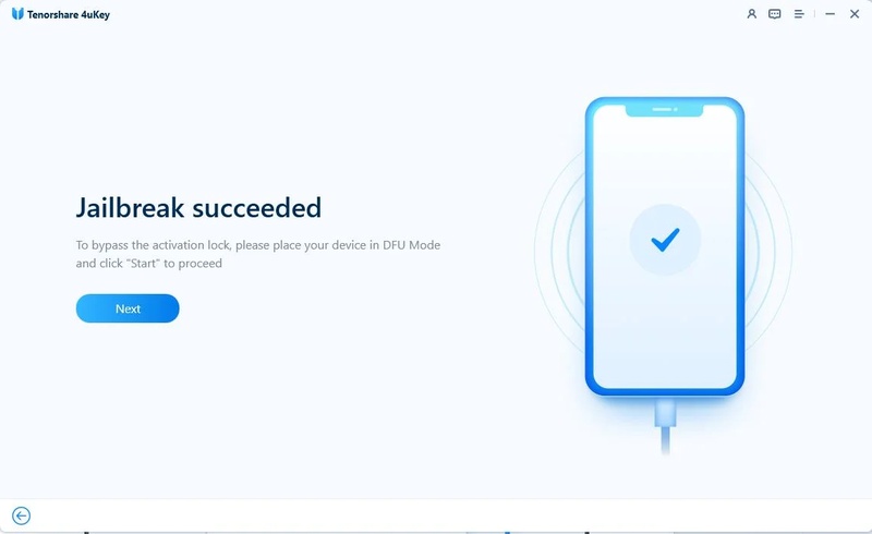 Jailbreak Process Completes, Tap Next 2