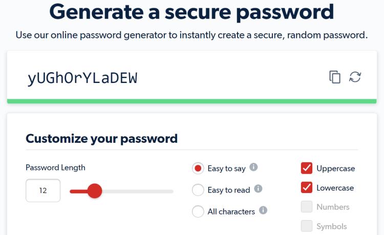 lastpass password generator