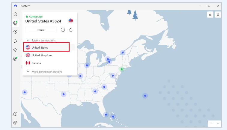 nordvpn connect to us