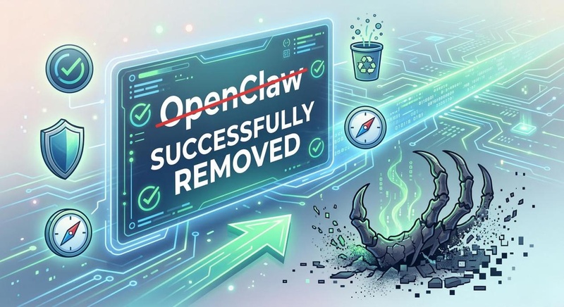 OpenClaw 卸載後執行指令出現錯誤代表移除成功
