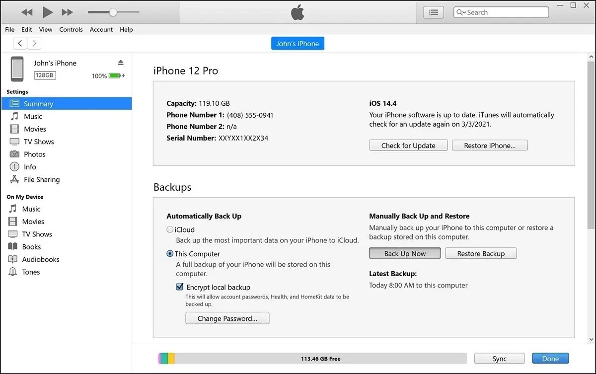 restore iphone with itunes