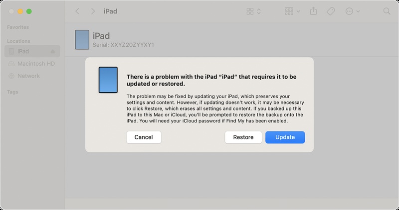 Restore Wipes Ipad and Reinstalls Ipados 2