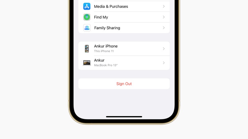 Scroll Down and Tap Sign Out