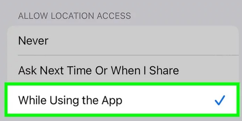 Set Find My Location Access 2