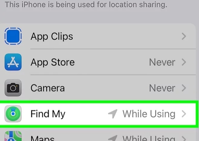 Set Find My Location Access