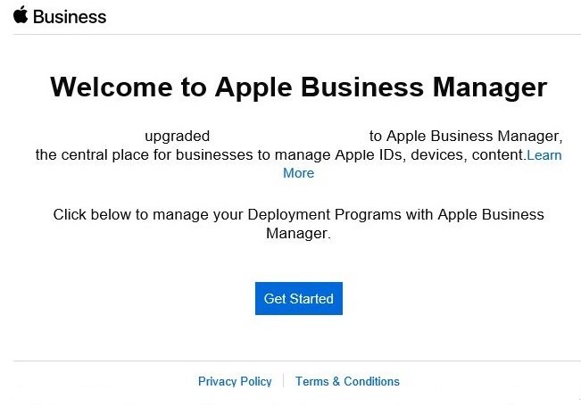 Setup Apple Business Manager Verification