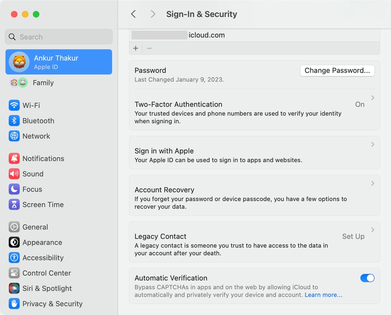 Steps to Change Apple Account Password