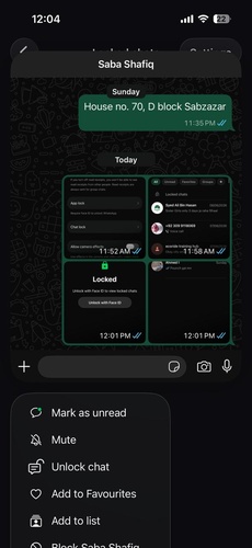 Tap and Hold to Unlock Chat