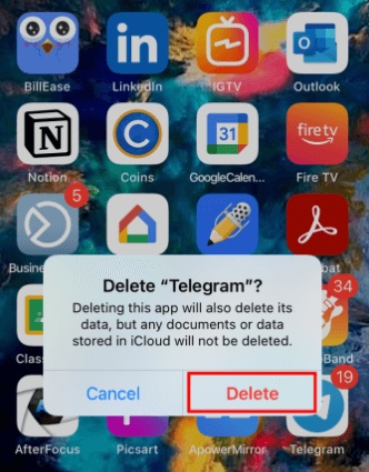 Tap Remove App Then Delete App