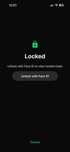 Tapping Locked Chats to Verify Identity
