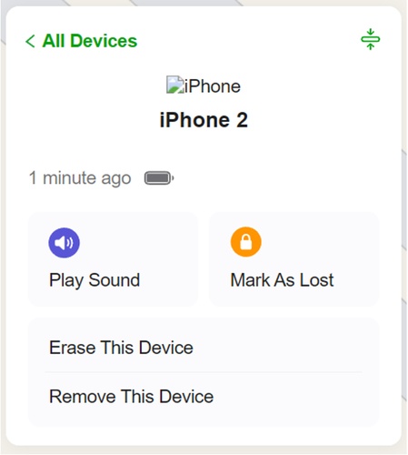 Tapping Remove This Device Option