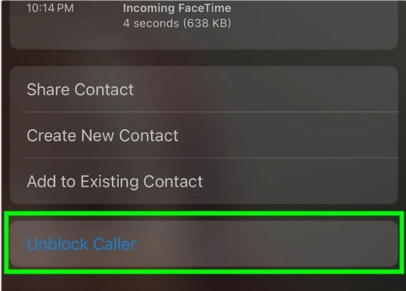 unblock a number in facetime