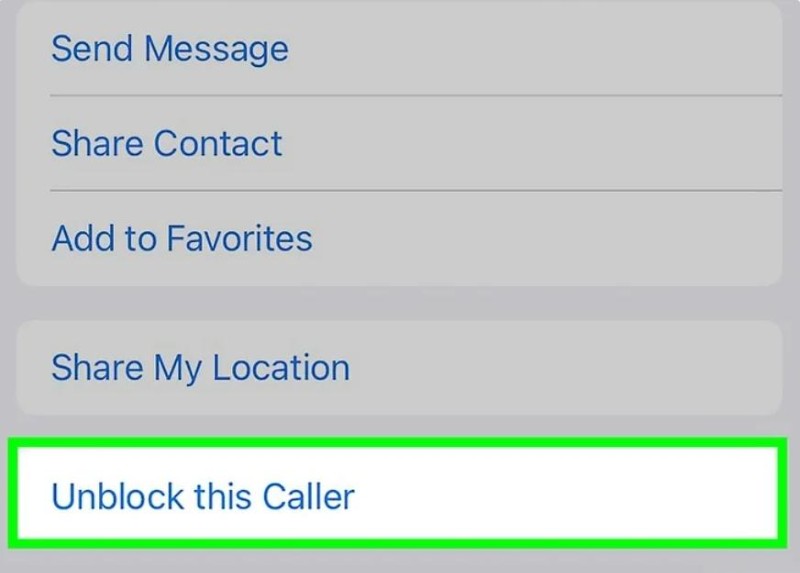 unblock a number in messages