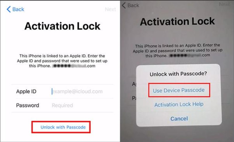unlock activation lock with passcode