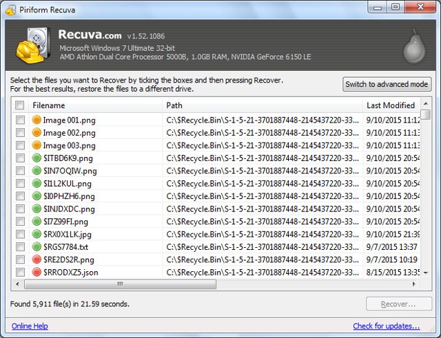 recuva recovery software for windows 10 free download