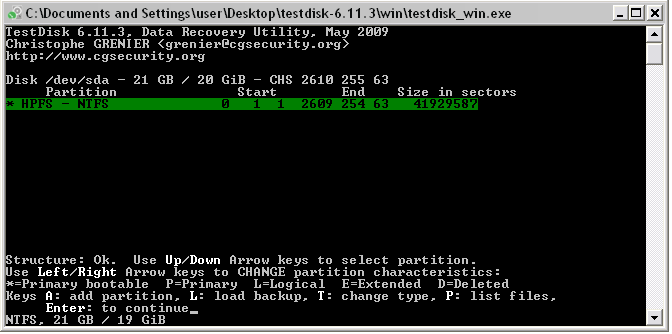 testdisk raw recovery