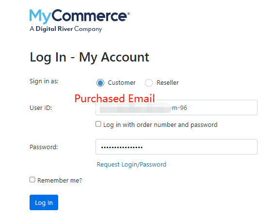 log in commerce