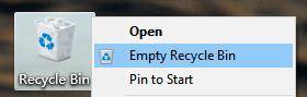 empty recycle bin