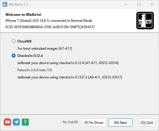 winra1n jailbreak with checkra1n