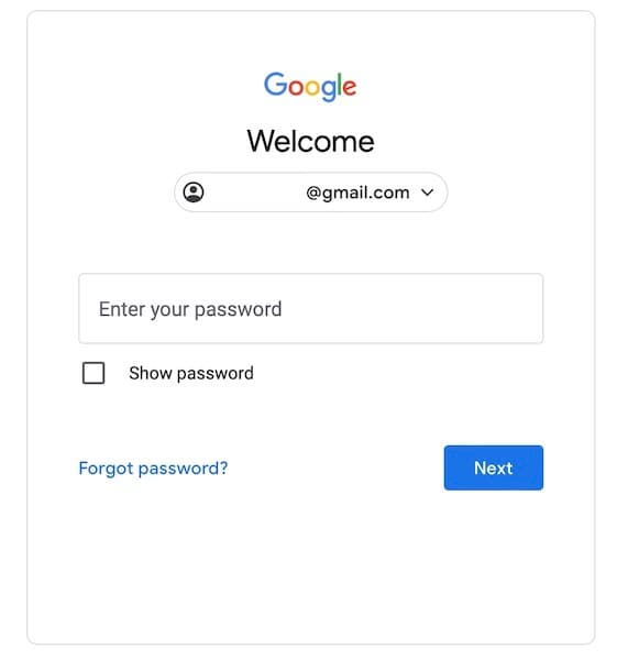 forgot password