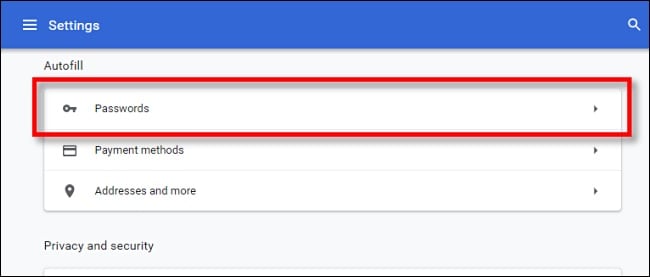 google chrome passwords