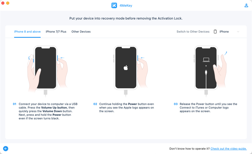 4mekey enter recovery mode
