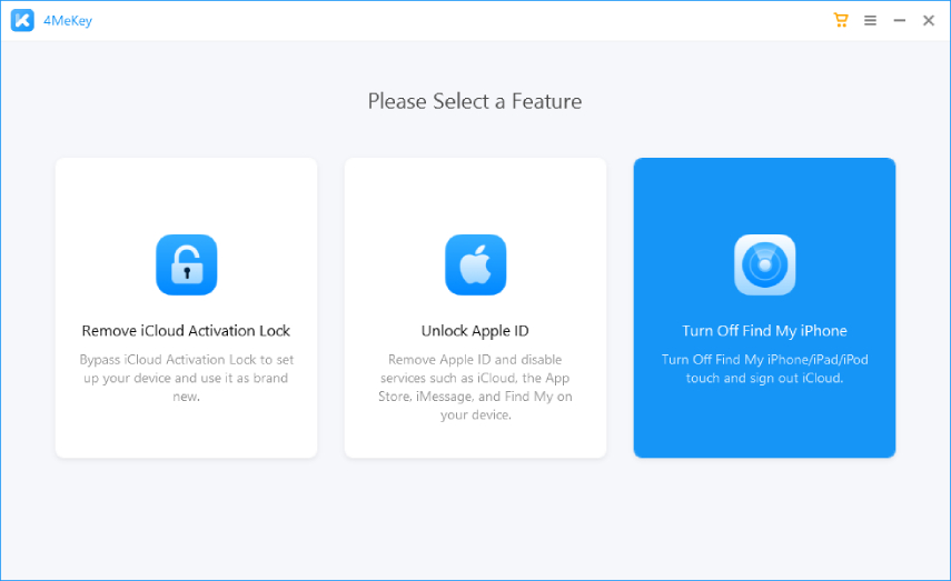 select a feature - 4MeKey guide