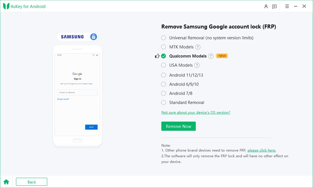 frp bypass for samsung qualcomm models