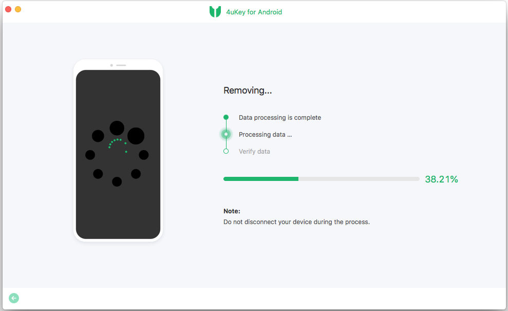 start to Remove android screen lock with 4ukey for android