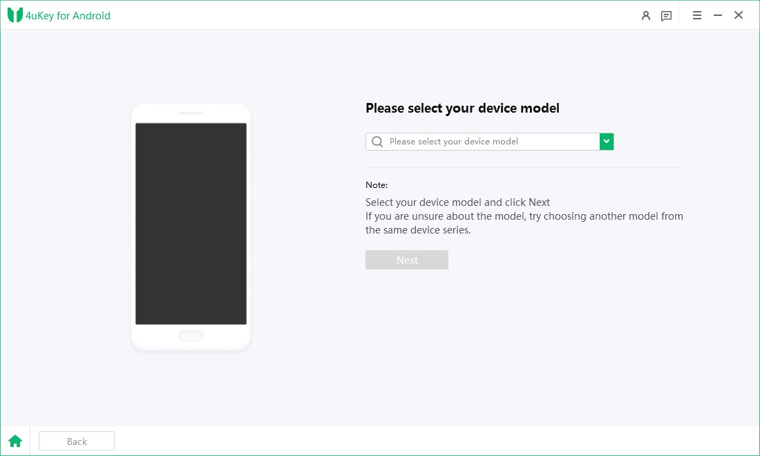 select samsung device model