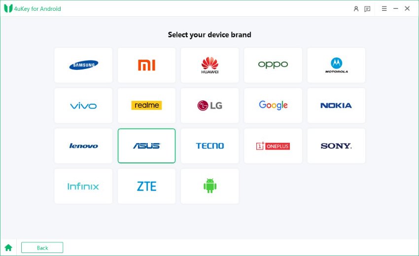 Device brand selection in 4uKey