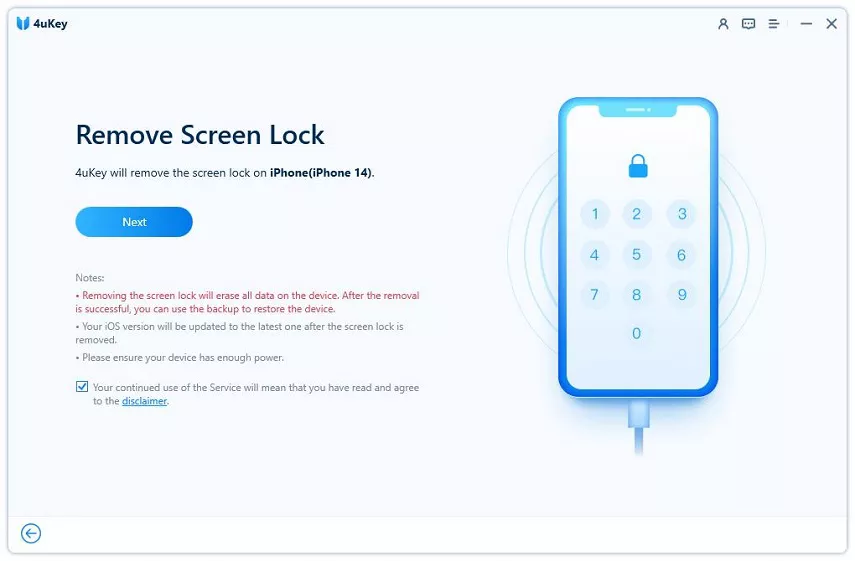 how to reset iphone without screen time passcode with 4ukey