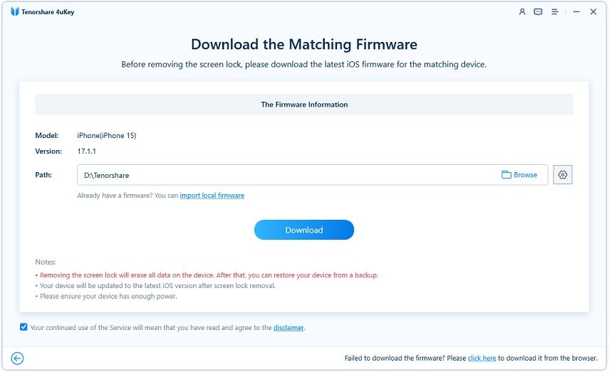 download firmware package on pc