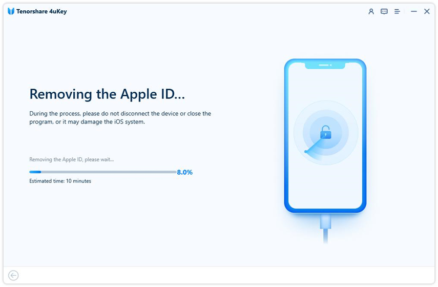 start to unlock icloud or Apple ID with 4uKey