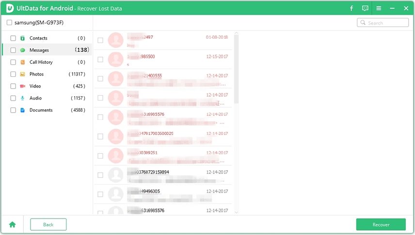 how to recover deleted files on samsung - preview data that can be recovered
