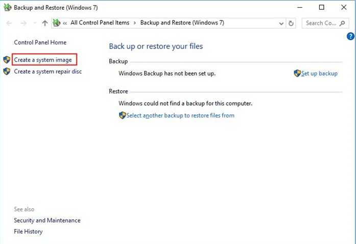 back up system before factory reset Windows 10