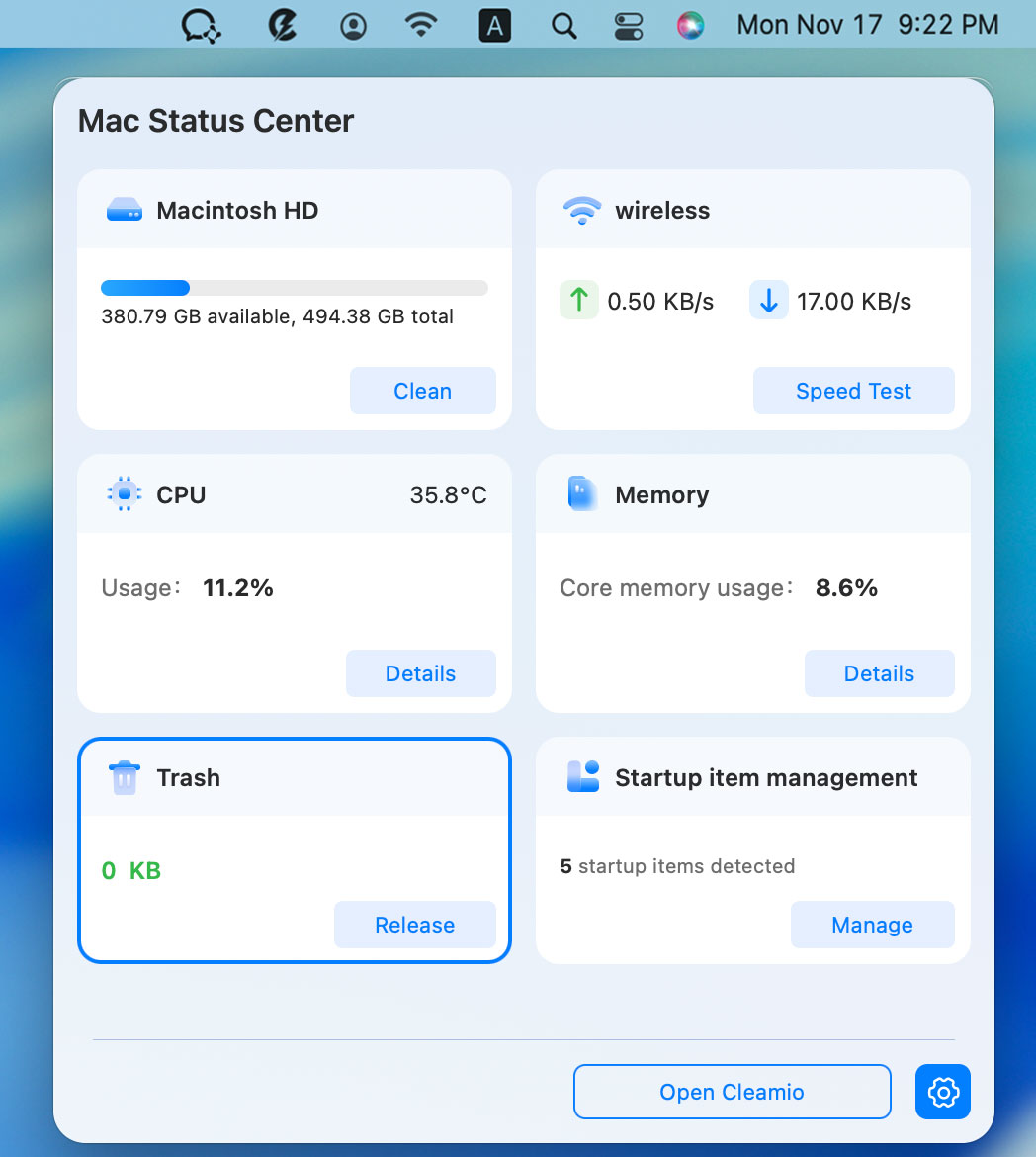 ゴミ箱を解放して空にする