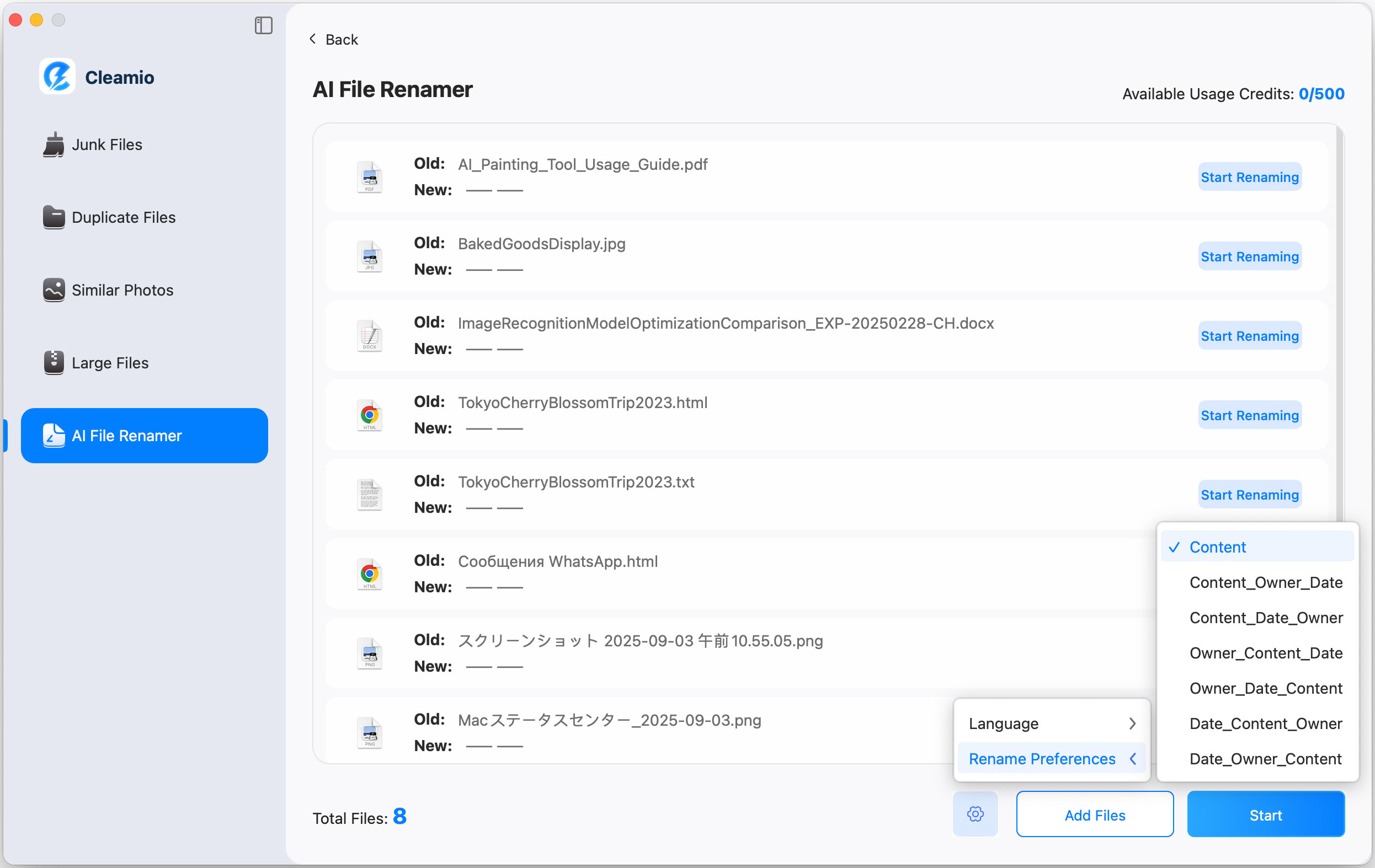 customize rename display preferences