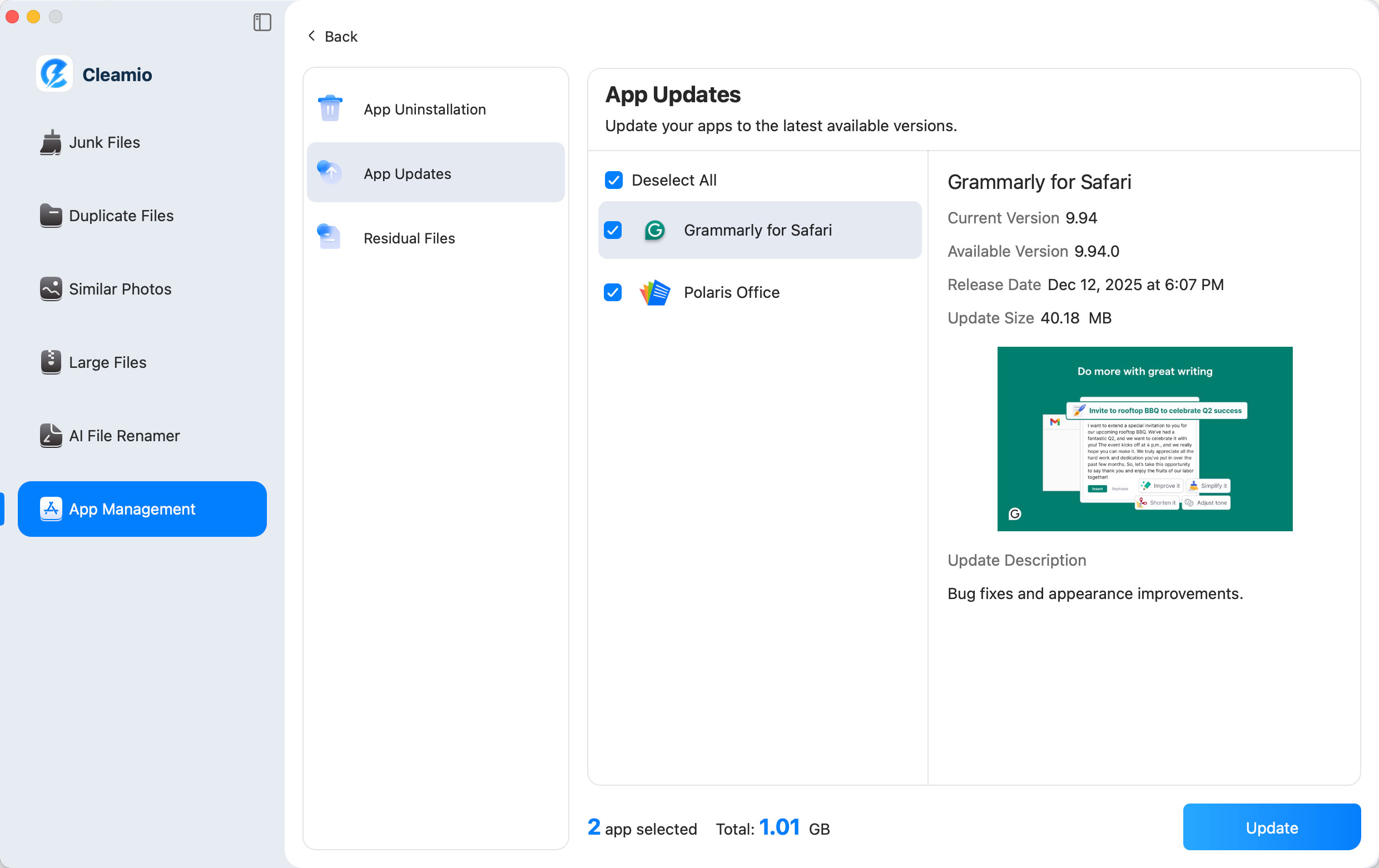 no available app updates