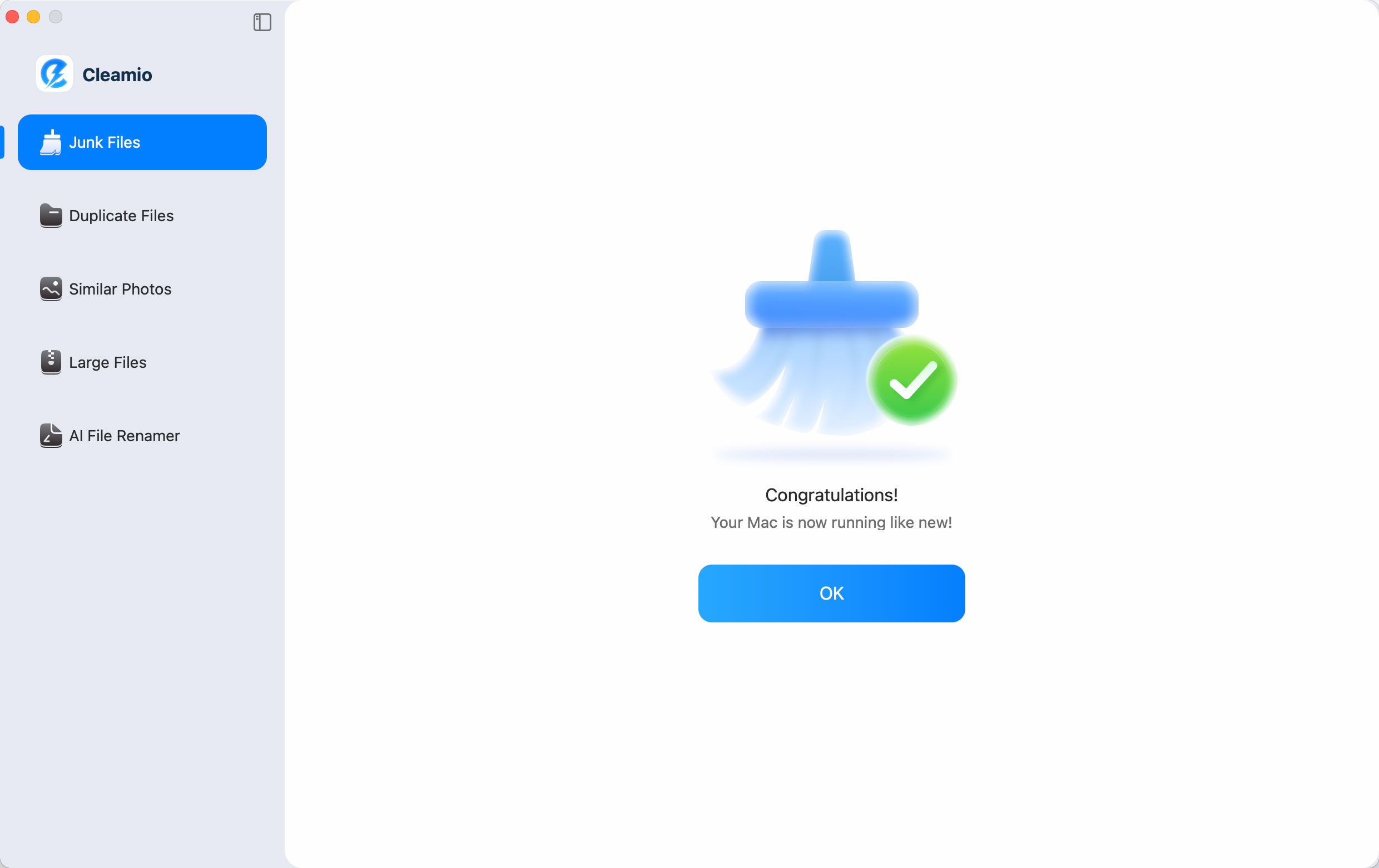 mac cleanup junk files successfully