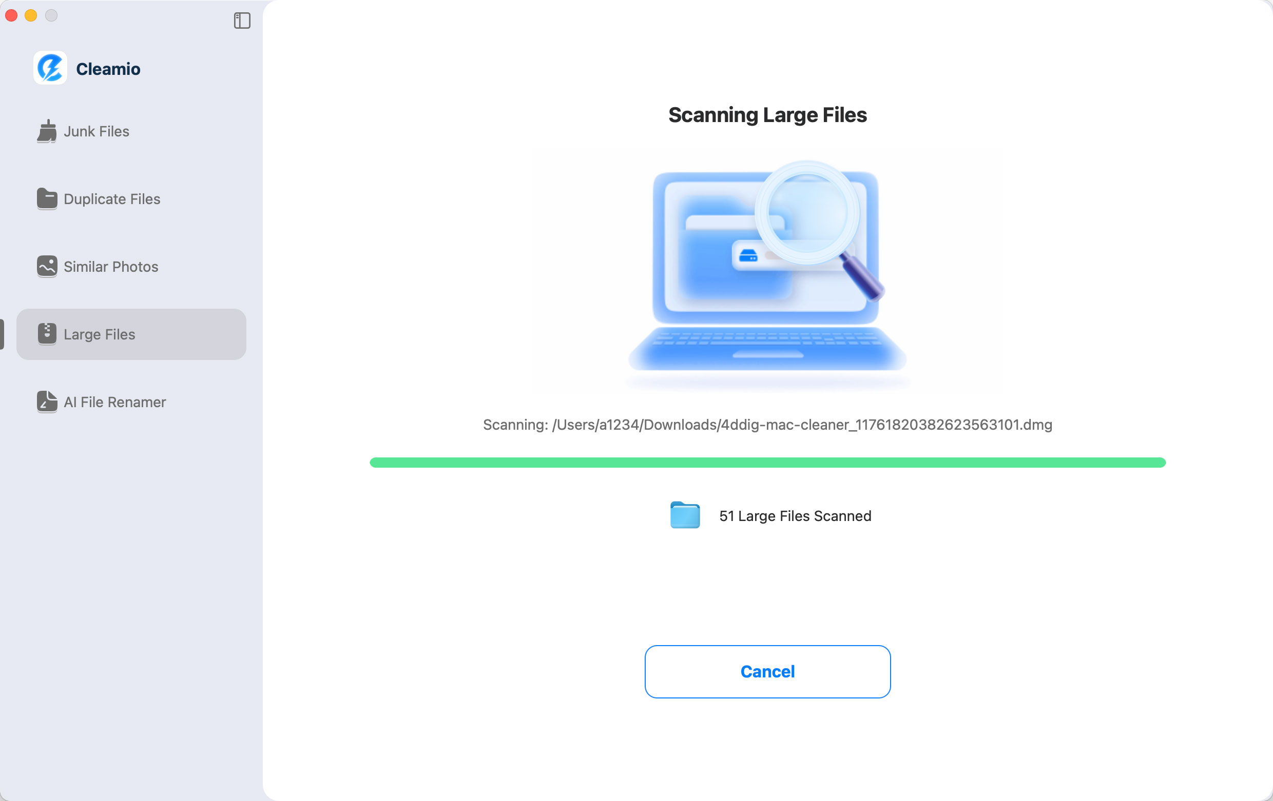 sort and delete mac large files