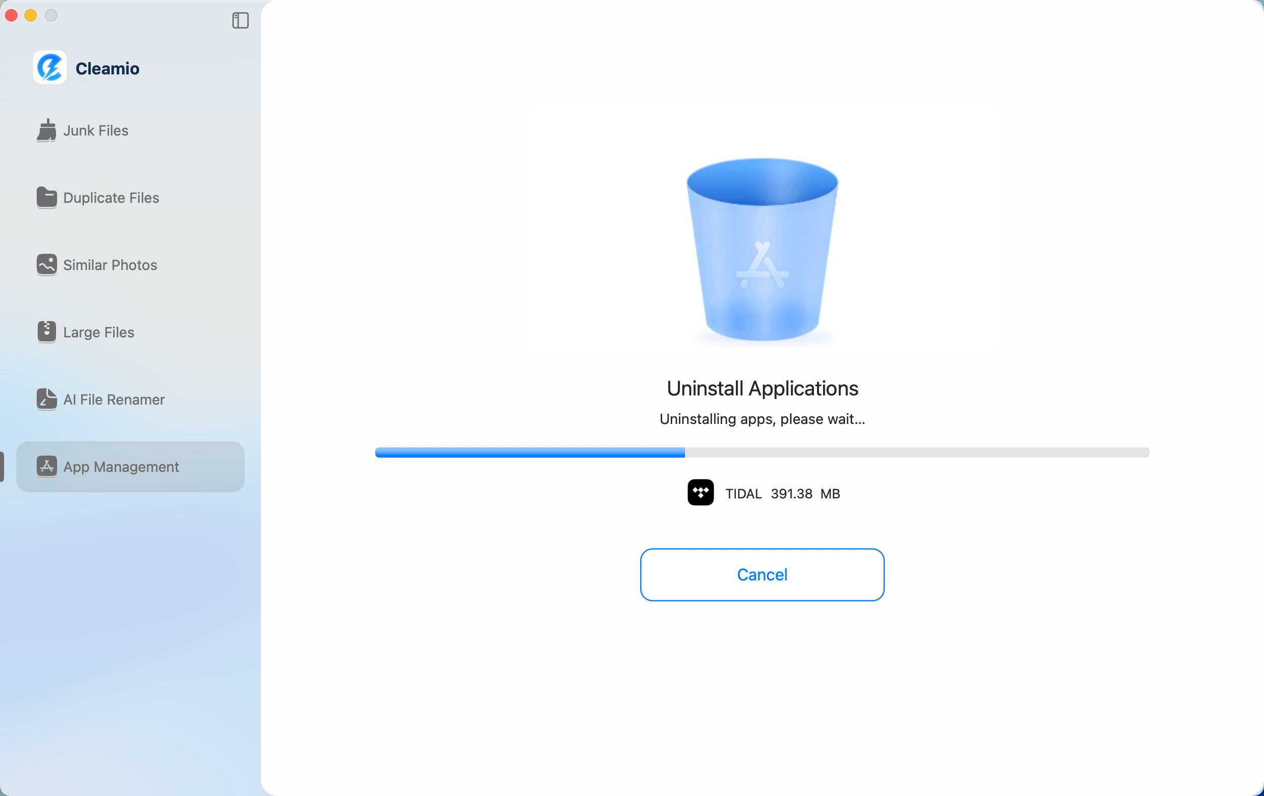 uninstalling mac apps