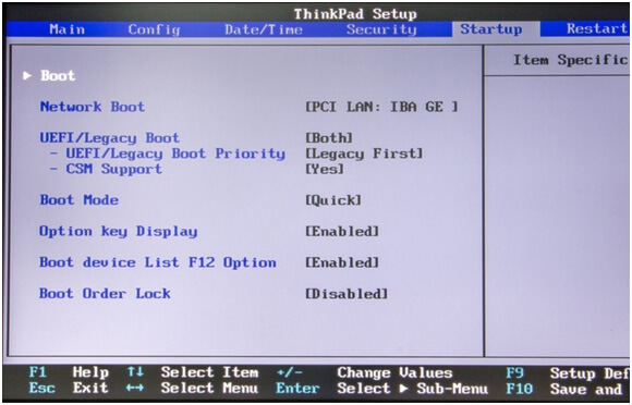 thinkpad bios