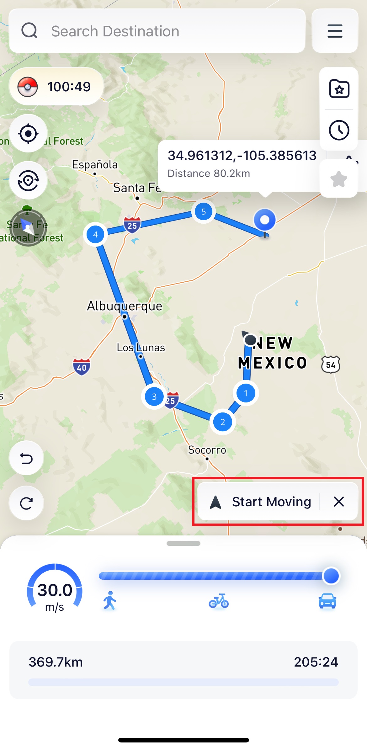 how to use ianygo ios app to change location