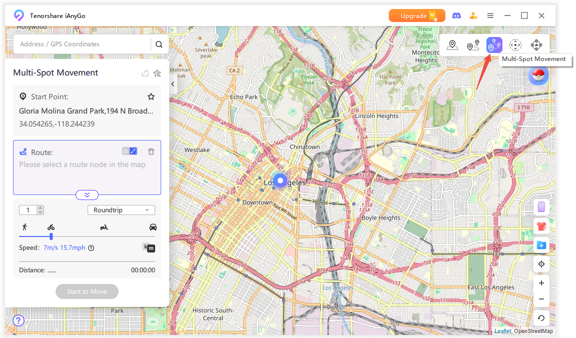 Multi-Spot Movement Mode