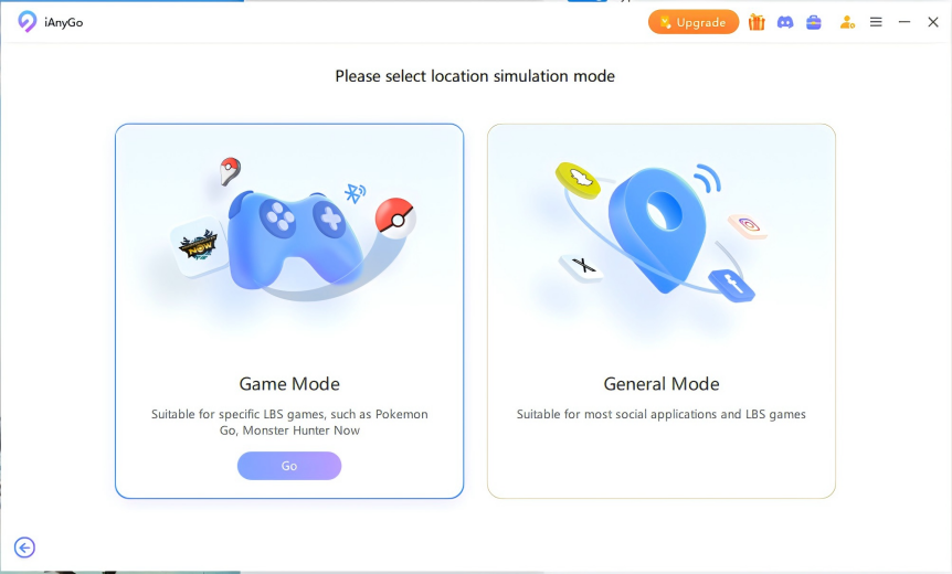 iAnyGo Enter Game Mode