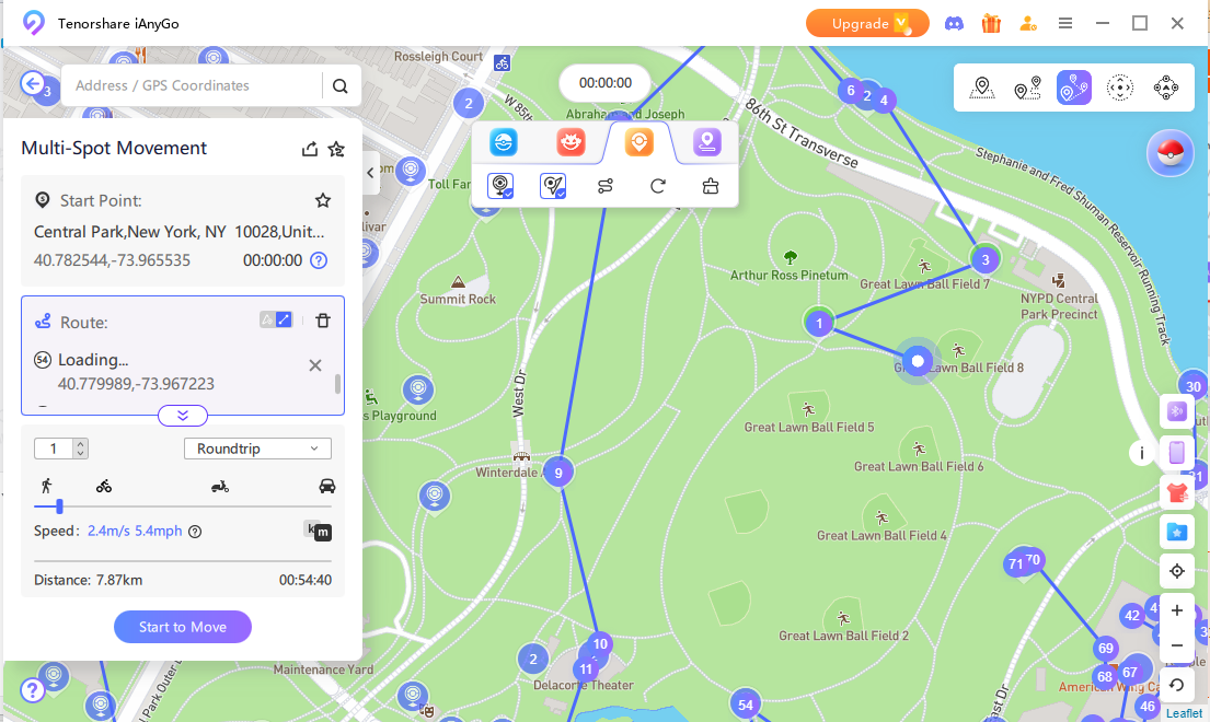 Select a New Endpoint or Route Node